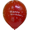 Balónik Happy Birthday - farebný